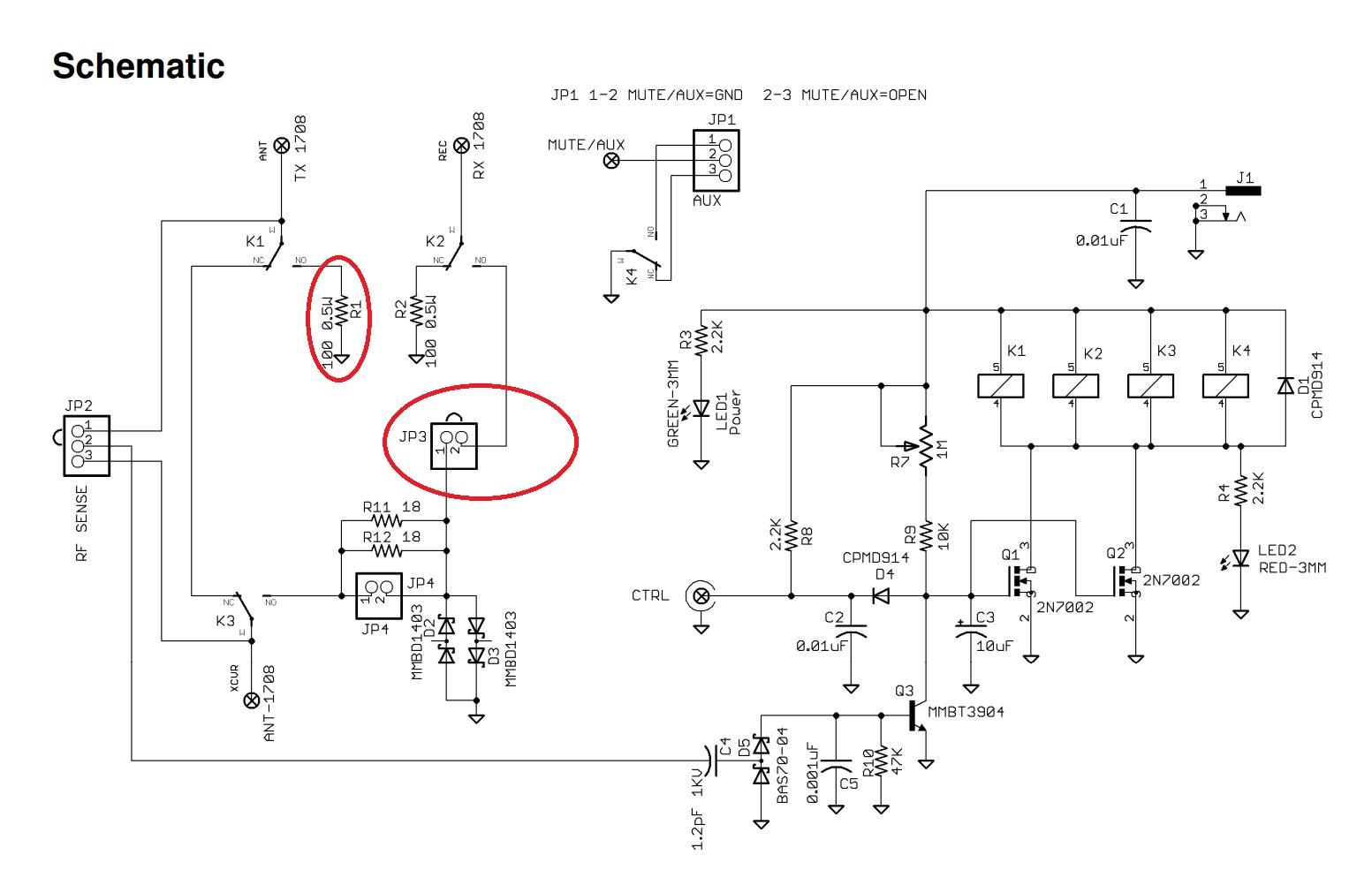 MFJ-1708B RF Sense TR Switch non-SDR to SDR Model Conversion